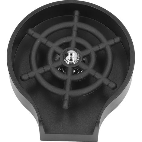 Lave-tasses automatique en acier inoxydable noir Cleanfree, rince-pichet élégant pour bars commerciaux et domestiques