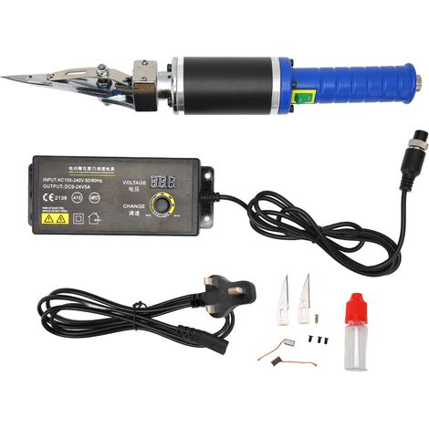 Ciseaux électriques 200W, vitesse réglable, métal haute dureté durable, pour découpe de tapis et couture, 100-240V, prise UK (1/5)