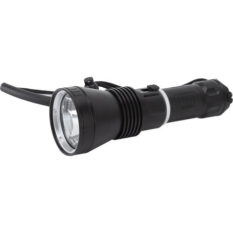 Lampe torche de plongée P50 Quad Core 8000LM portable, étanche IPX8, en aluminium, pour la vidéo sous-marine jusqu'à 100 mètres de profondeur. (1/5)