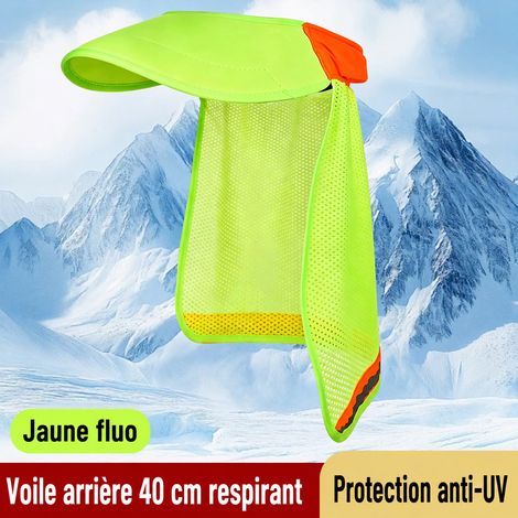 Visière pare-soleil et protège-nuque rallongé pour casque de chantier jaune jaune 90 g – Livraison gratuite