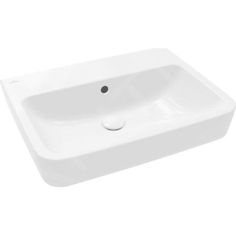 Lavabo rectangulaire VB O.novo 600x460mm avec trop-plein, finition blanc Alpine CeramicPlus (1/3)