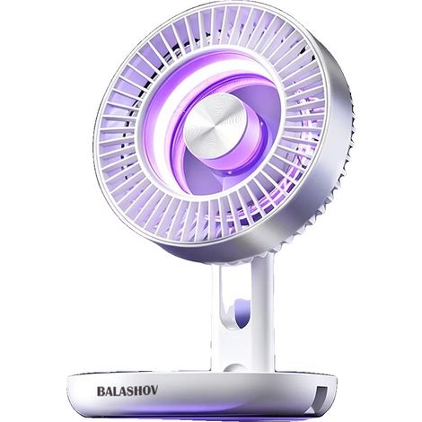 Ventilador de escritorio plegable, batería de 3600 mAh, 5 velocidades ajustables, puerto de carga TYPE-C, alimentación USB, luz nocturna LED. (1/5)