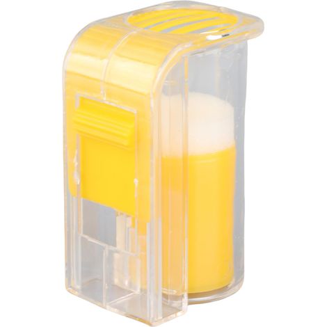 Pince à reine et cage de marquage spécialisée en plastique (avec piston à embout éponge) — Dimensions : 99 x 35 mm (Couleur aléatoire)
Couleur : Jaune