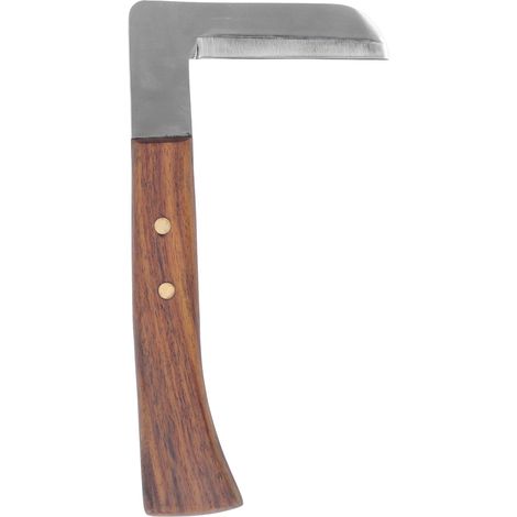 Couteau à Sabot en Acier en Forme de L, Manche Courbé Ergonomique pour Parage des Sabots de Cheval, Lame Unique pour Gaucher (1/5)