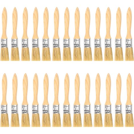 Lot de 36 pinceaux de 24 mm (1 pouce) et pinceaux à poils courts pour peintures, teintures, vernis, colles et autres.