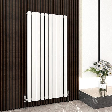 1600 x 680mm Double Designer Flat Panel Central Heating Radiator WHITE