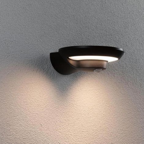 Paulmann 948.55 LED Außenwandleuchte Borola Bewegungsmelder IP44 180x211mm 3000K 3,5W 220lm Anthrazit Kunststoff (1/5)