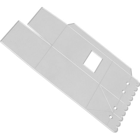 Pochoir de découpe en métal en forme de brique de lait, à gaufrer, pour la création de cartes et autres loisirs créatifs. (1/5)