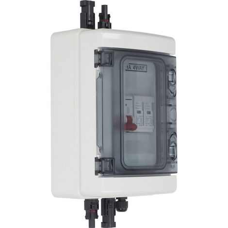 PV-Kombinationsbox IP65 wasserdichte Solar-Photovoltaik-Kombinationsbox mit DC500V 32A Schutzschalter und Überspannungsschutz (1/5)