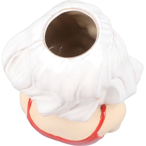 Mädchengesicht-Vase, moderne Deko-Skulptur, Keramik-Kopfvase für Wohnzimmer, Schlafzimmer, Büro, Weiß (1/5)