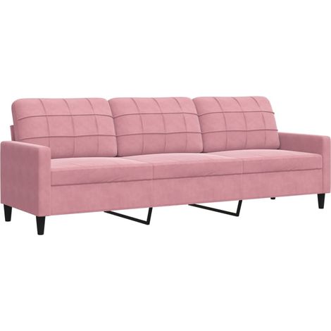 Canapé à 3 places，Sofa pour Salon，Banquette Rose 210 cm Velours CFW944259 (1/5)