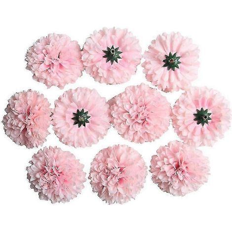Lot de 10 têtes de chrysanthèmes artificiels en soie, décoration de mariage et de fête à faire soi-même-Lavender (1/5)