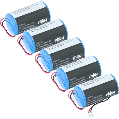 vhbw 5x batería reemplaza DSC WT4911BATT para sistema de alarma, sirena inalámbrica exterior (14500 mAh, 3,6 V, Li-MnO2)