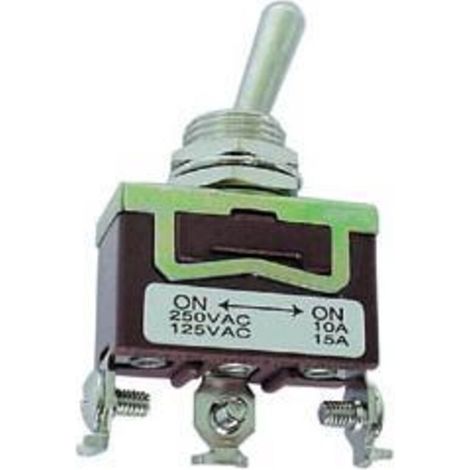 Inverseur Unipolaire À Levier On-On - 10 A - 250 V - Pour Circuits Électriques Domestiques Et Industriels - 1 Pièce (1/2)
