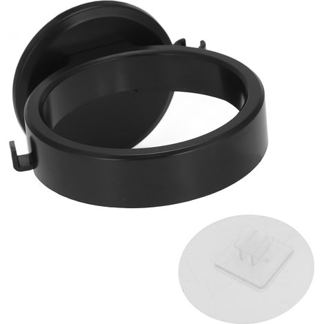 Wandmontierter, selbstklebender Haartrocknerhalter, platzsparender Badezimmer-Organizer, schwarzes Aufbewahrungsregal (1/5)