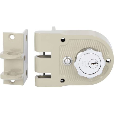 Serrure en applique et verrous 1396 60 mm Beige - Gauche (1/5)