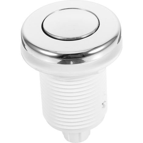Bouton pneumatique, 32mm, étanche, inox, blanc (1/5)