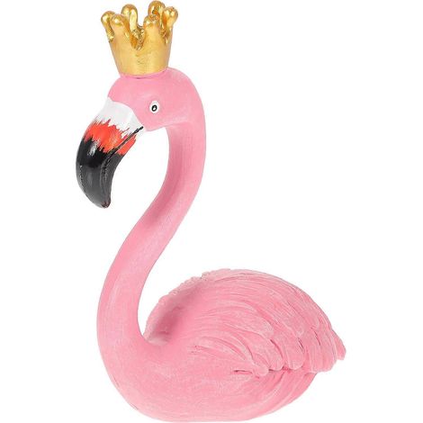 Décoration de gâteau flamant rose, idéale pour les fêtes d'anniversaire en famille ou entre amis. Dimensions : 12 x 9,5 x 6 cm. Écologique. 1 pièce. (1/5)