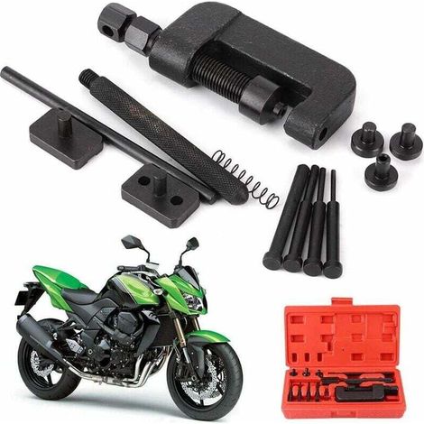 Outil de rivetage et séparation pour chaînes de motocyclettes et de distribution - 13 pièces (1/4)