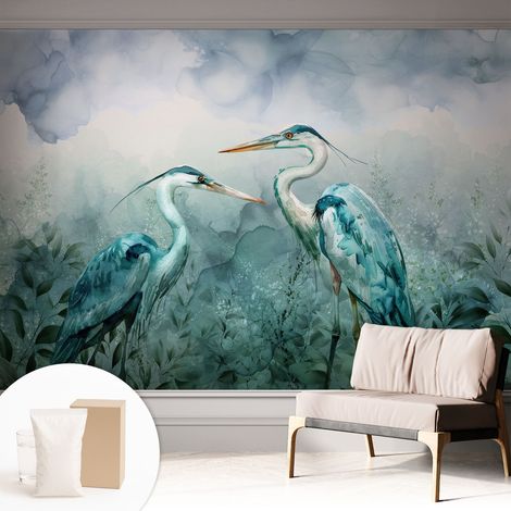 Carta Da Parati - Murale Alla Moda Decorazione - Camera Da Letto - Con Colla Gratuita Uccelli della natura 312x219 cm (1/5)
