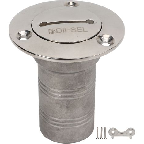 Bouchon de réservoir inox 316 angle droit 1,5 pouce avec clé, pour bateau, yacht, navire, carburant diesel (1/5)