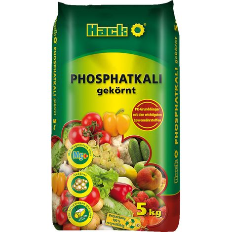 HACK Phosphate de potassium en granulés 5 kg Engrais de base Engrais PK Engrais pour légumes Engrais de jardin