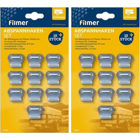 20x Abspannhaken Metall für Anhänger (1/4)