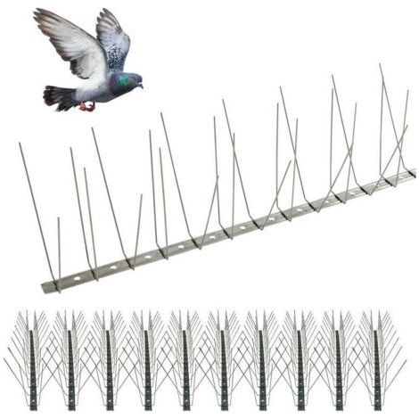 BUNTHAUS Pic anti pigeon 5m- Pic anti-pigeon flexible - Pointes en acier inoxydable inox - Ne rouille pas - Fabriqué en France (1/5)