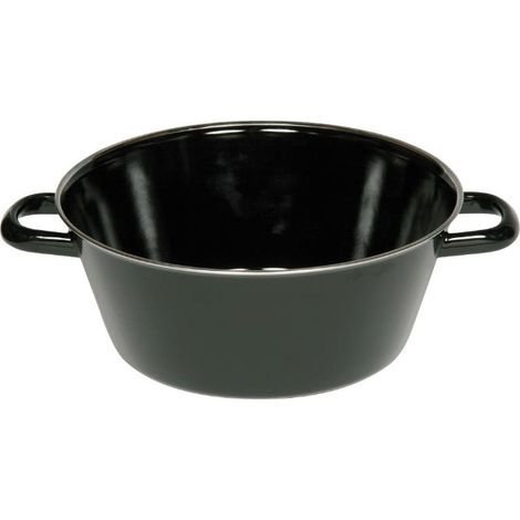 Padella per lardo Riess semiprofonda Ø30cm smalto nero (1/5)