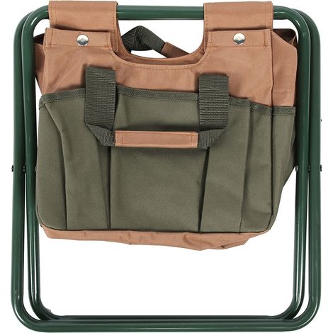 Chaise pliante multifonctionnelle d'extérieur en tissu Oxford 600D vert avec sac de rangement, tabouret de pêche, chaise pliante de jardin (1/5)