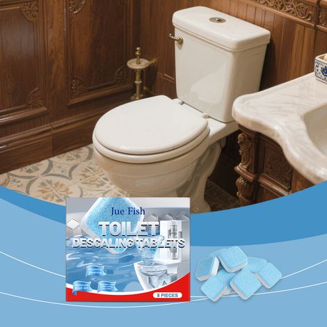 Toilet Seat Care Tablets - Cleaning, Maintenance, Fresh Scent, Automatic, Gentle Daily Maintenance Effervescent Tablets - 8 pieces -- BIEMMEDUE (1/5)