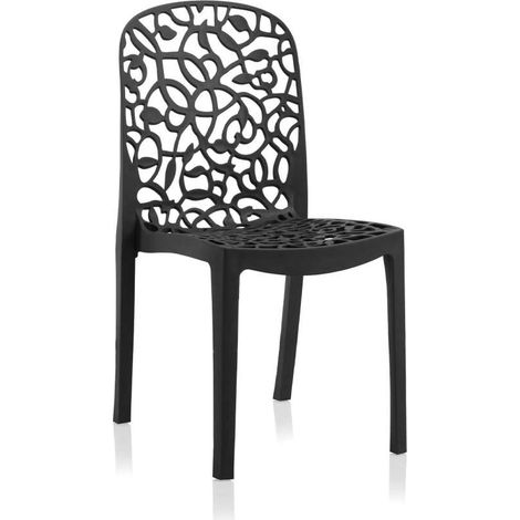 Pack de 6 sillas para terraza o jardín modelo America acabado antracita. (1/3)