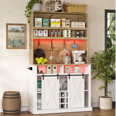 mueble de cocina alto con LED y enchufe OKMYHOME (1/5)