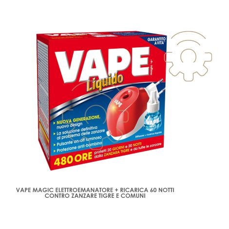 Diffuseur A lectrique Vape Magic contre les moustiques tigres communs 60 nuits + recharge liquide