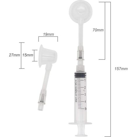 Dispositif correcteur de mamelons (lot de 2) pour le traitement des mamelons ombiliqués et leur agrandissement (1/3)