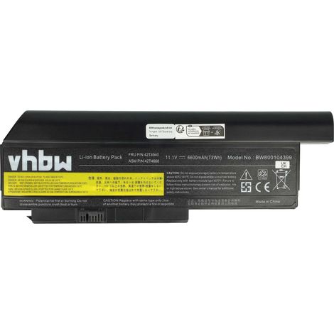 vhbw Akku kompatibel mit Lenovo ThinkPad X230i, X220, X220i, X220s, X230 Notebook (6600 mAh, 10,8 V, Li-Ion) (1/5)