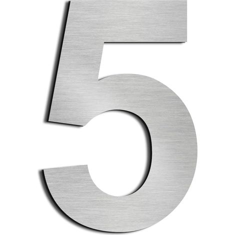 numero de maison chiffres de boite aux lettres acier argenté adhésif 3in5 (1/5)