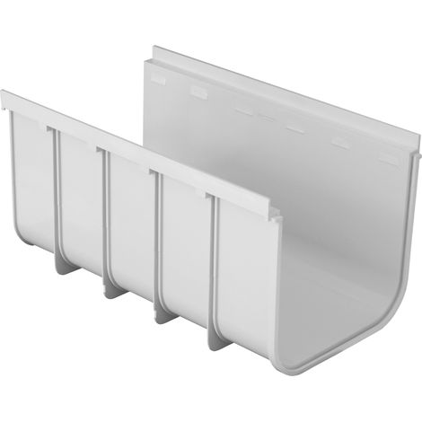 First Plast – Caniveau d'évacuation PVC 300 x 265 x 500 mm – Système de montage à baïonnette – Étanchéité renforcée avec colle PVC - HAUT 300 X (1/3)