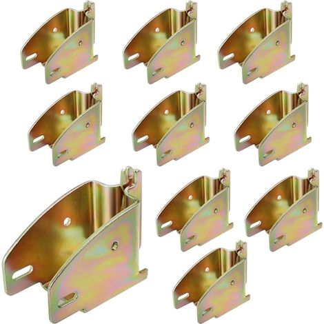 10 Pièces D'Accessoires de Douille D'Extrémité de Poutre en Bois E-Track pour 2x4 2x6, Ajoutez des Barres de Verrouillage de Charge Amovibles à la Zone de Chargement E-Track (1/5)