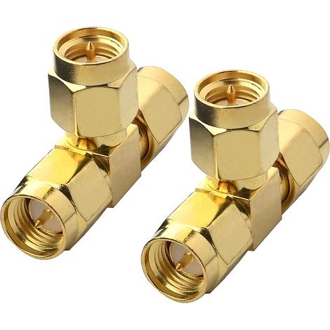 Adaptador en T con conector SMA/conector SMA/conector SMA