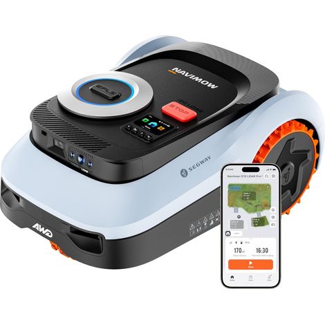 Segway Navimow i210 LiDAR Pro Mähroboter ohne Begrenzungskabel für 1000 m² LiDAR+Vision+NRTK Xero-Turn AWD für 55 % Steigungen Auto-Kartierung (1/5)