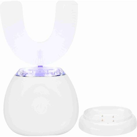 Brosse à dents électrique ultrasonique intelligente en forme de U pour enfant et adulte (blanche) (1/5)