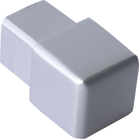 Dalsys Endstück für Fliesenschiene Quadratprofil Aluminium (eloxiert), Fliesenprofil - Silber matt 12,5mm, 1 Stück