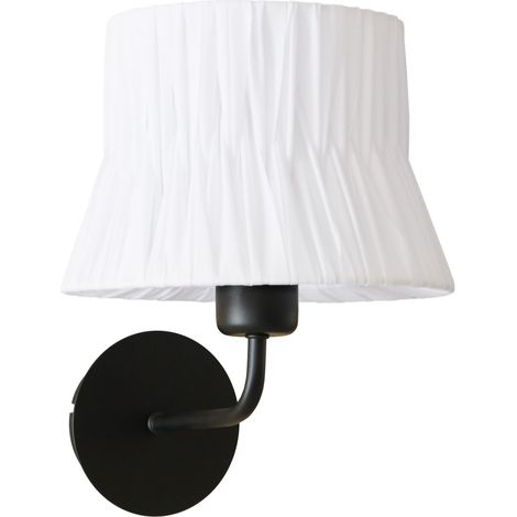 Aplique de pared CORA E27 40 W Encintado blanco Negro (1/3)