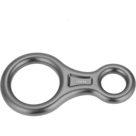 Descendeur en 8 avec Anneau 35KN pour Escalade et Sauvetage (Gris) (1/5)