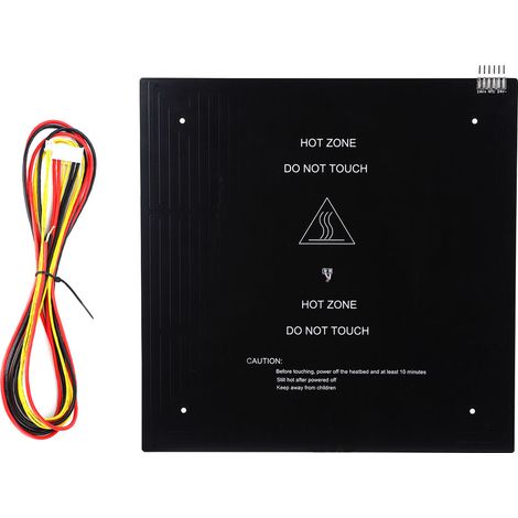 Plaque chauffante 310x310mm 24V 220W en aluminium avec câbles et accessoires pour imprimante 3D (1/5)