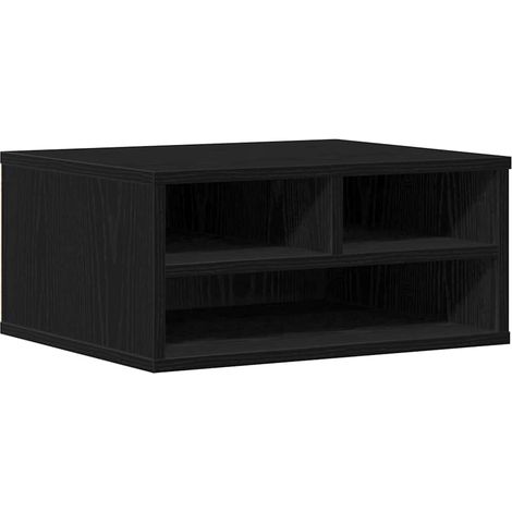 Support d'imprimante avec stockage Chêne noir 49 x 40 x 22,5 cm