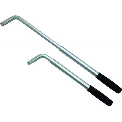 Clé à Douille pour Roue de Voiture Poignée Extensible Tailles de Douilles :17 mm, 19 mm, 21 mm, 23 mm (1/4)