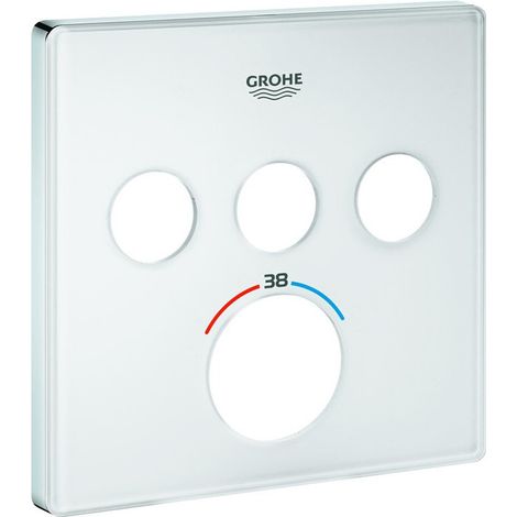 Grohe 49043 mostrina per SmartControl UP-THM quadrato con 3 ASV moon white