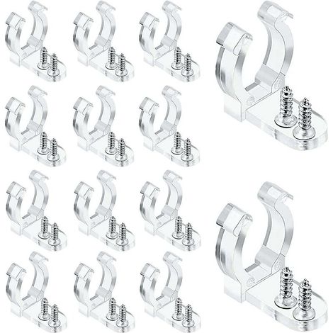100 Pcs Tube Light Mounting Bracket For Led Mounting Brackets Clips Applicable Strip Lamp Diameter 10-135mm With 200 Screws